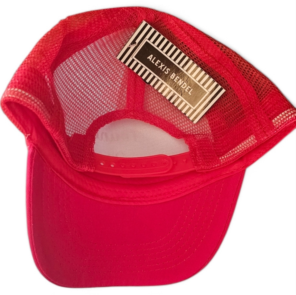 Alexus Bendel Red and White Women's Trucker Hat - Picture 3 of 4